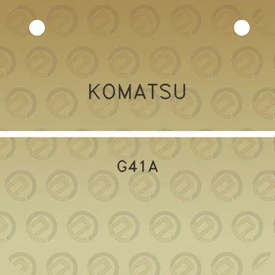 komatsu-g41a