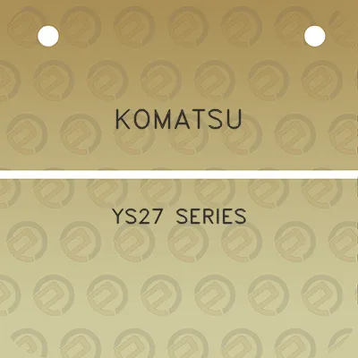 komatsu-ys27-series