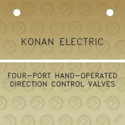 konan-electric-four-port-hand-operated-direction-control-valves