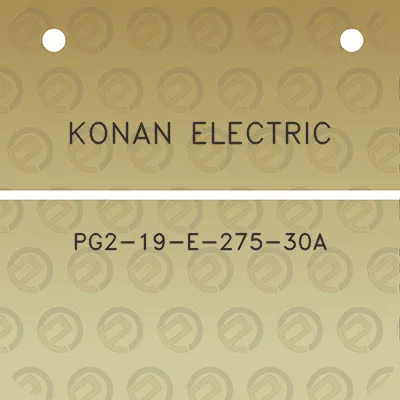 konan-electric-pg2-19-e-275-30a