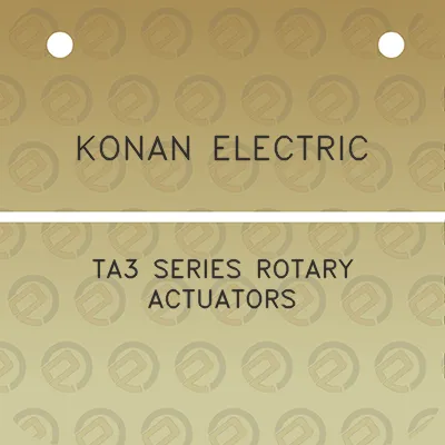 konan-electric-ta3-series-rotary-actuators