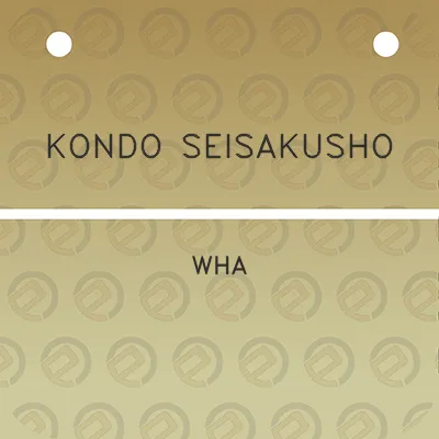 kondo-seisakusho-wha