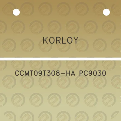 korloy-ccmt09t308-ha-pc9030