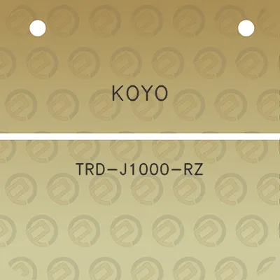 koyo-trd-j1000-rz