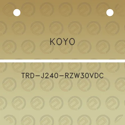 koyo-trd-j240-rzw30vdc