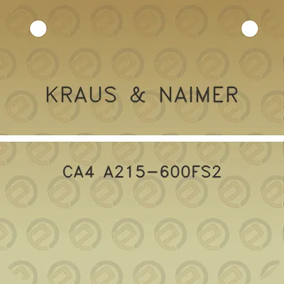 kraus-naimer-ca4-a215-600fs2