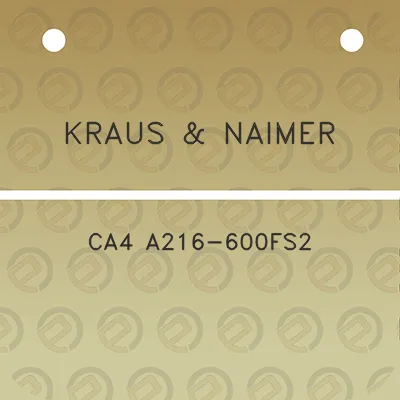 kraus-naimer-ca4-a216-600fs2