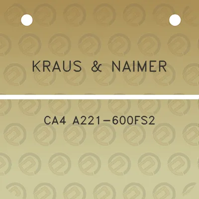 kraus-naimer-ca4-a221-600fs2