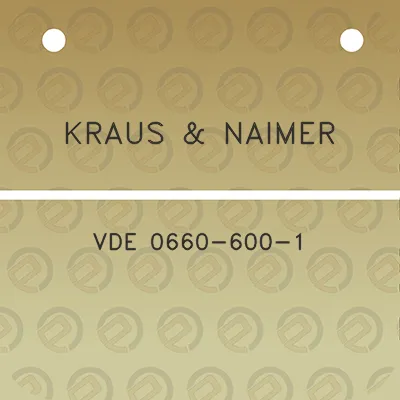 kraus-naimer-vde-0660-600-1