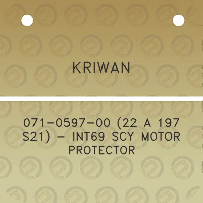 kriwan-071-0597-00-22-a-197-s21-int69-scy-motor-protector