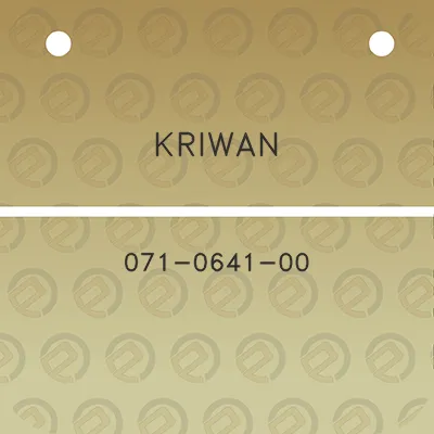 kriwan-071-0641-00