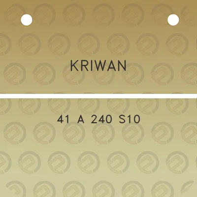 kriwan-41-a-240-s10