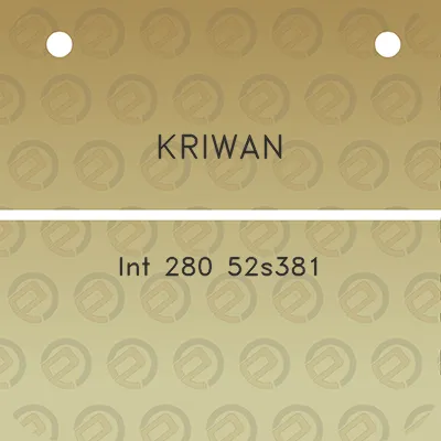 kriwan-int-280-52s381