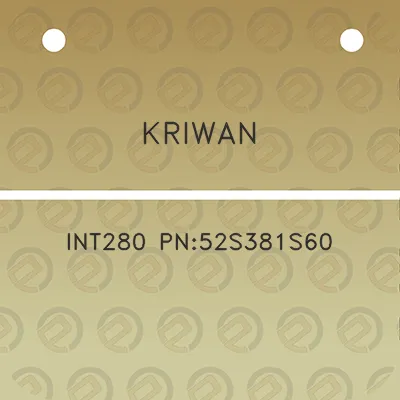 kriwan-int280-pn52s381s60