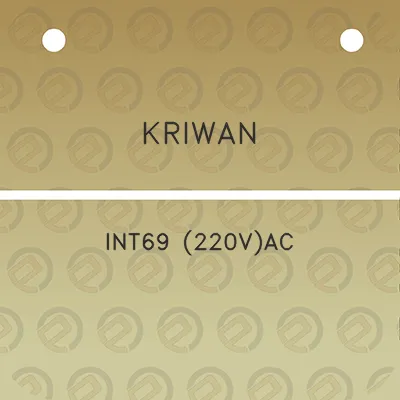 kriwan-int69-220vac