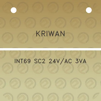 kriwan-int69-sc2-24vac-3va