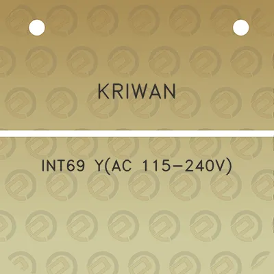 kriwan-int69-yac-115-240v