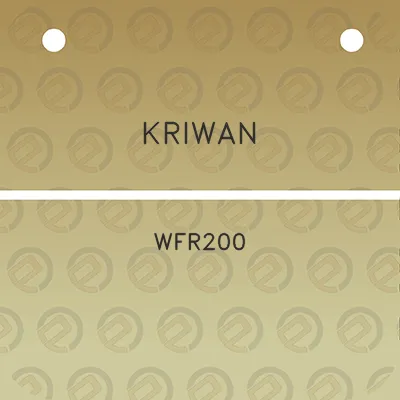 kriwan-wfr200