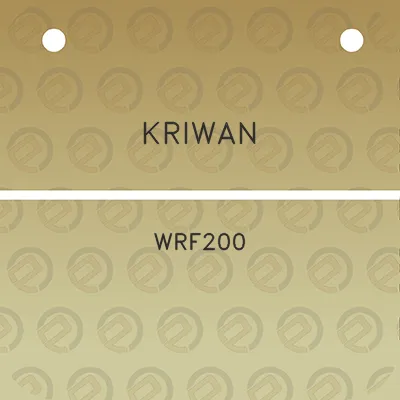 kriwan-wrf200