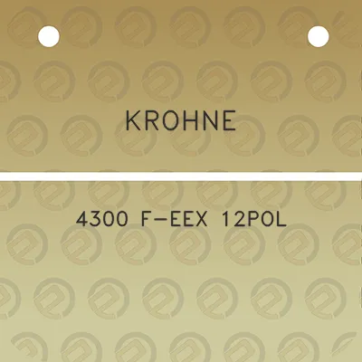 krohne-4300-f-eex-12pol