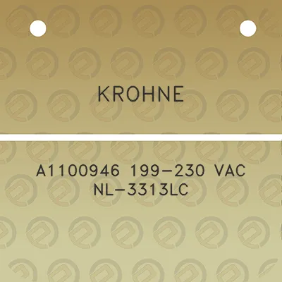 krohne-a1100946-199-230-vac-nl-3313lc