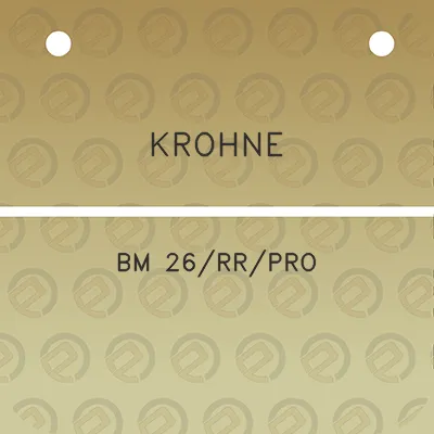 krohne-bm-26rrpro