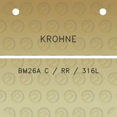 krohne-bm26a-c-rr-316l