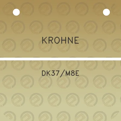 krohne-dk37m8e