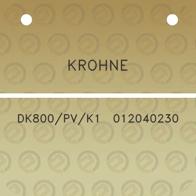 krohne-dk800pvk1-012040230