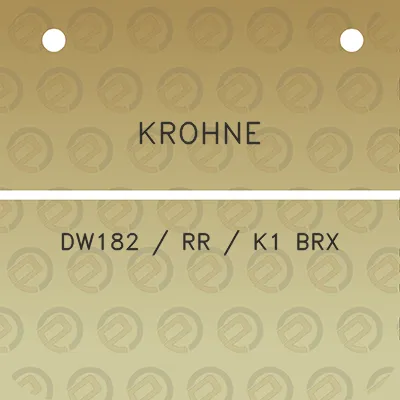 krohne-dw182-rr-k1-brx