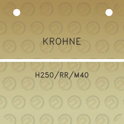 krohne-h250rrm40