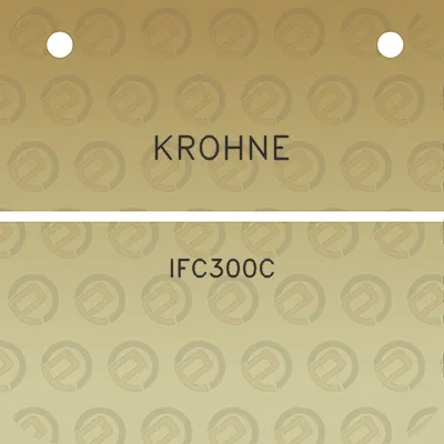 krohne-ifc300c