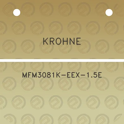 krohne-mfm3081k-eex-15e