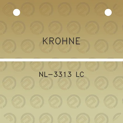 krohne-nl-3313-lc