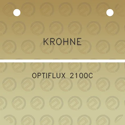 krohne-optiflux-2100c