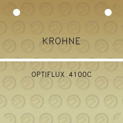 krohne-optiflux-4100c