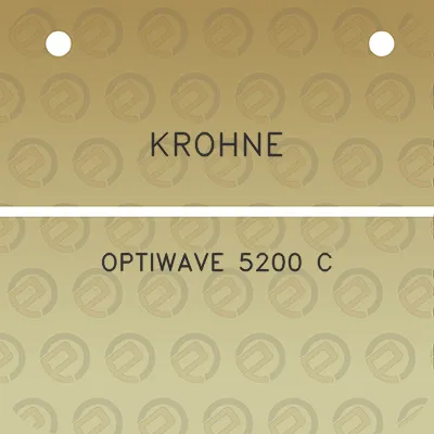 krohne-optiwave-5200-c