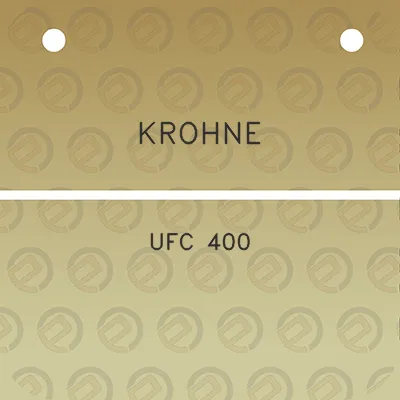 krohne-ufc-400