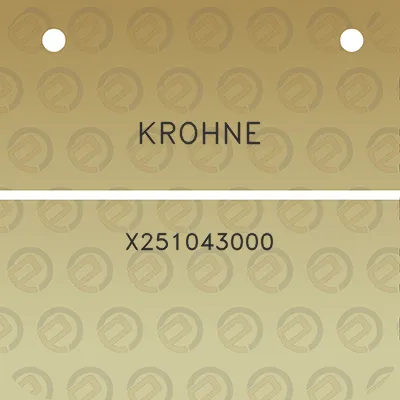 krohne-x251043000