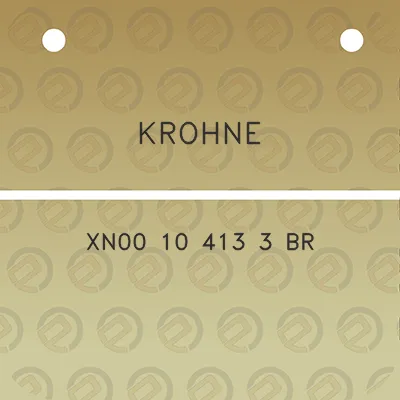 krohne-xn00-10-413-3-br