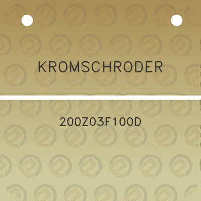 kromschroder-200z03f100d