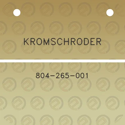 kromschroder-804-265-001