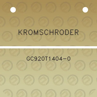 kromschroder-gc920t1404-0