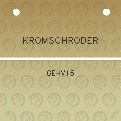 kromschroder-gehv15