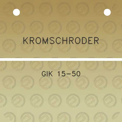 kromschroder-gik-15-50