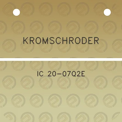 kromschroder-ic-20-07q2e