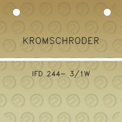 kromschroder-ifd-244-31w