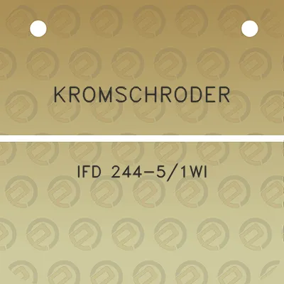 kromschroder-ifd-244-51wi