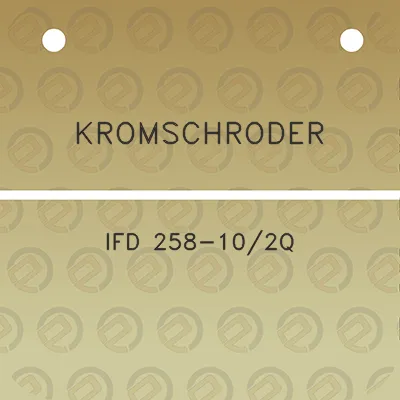 kromschroder-ifd-258-102q