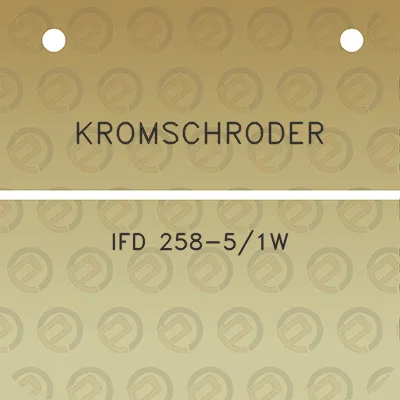 kromschroder-ifd-258-51w